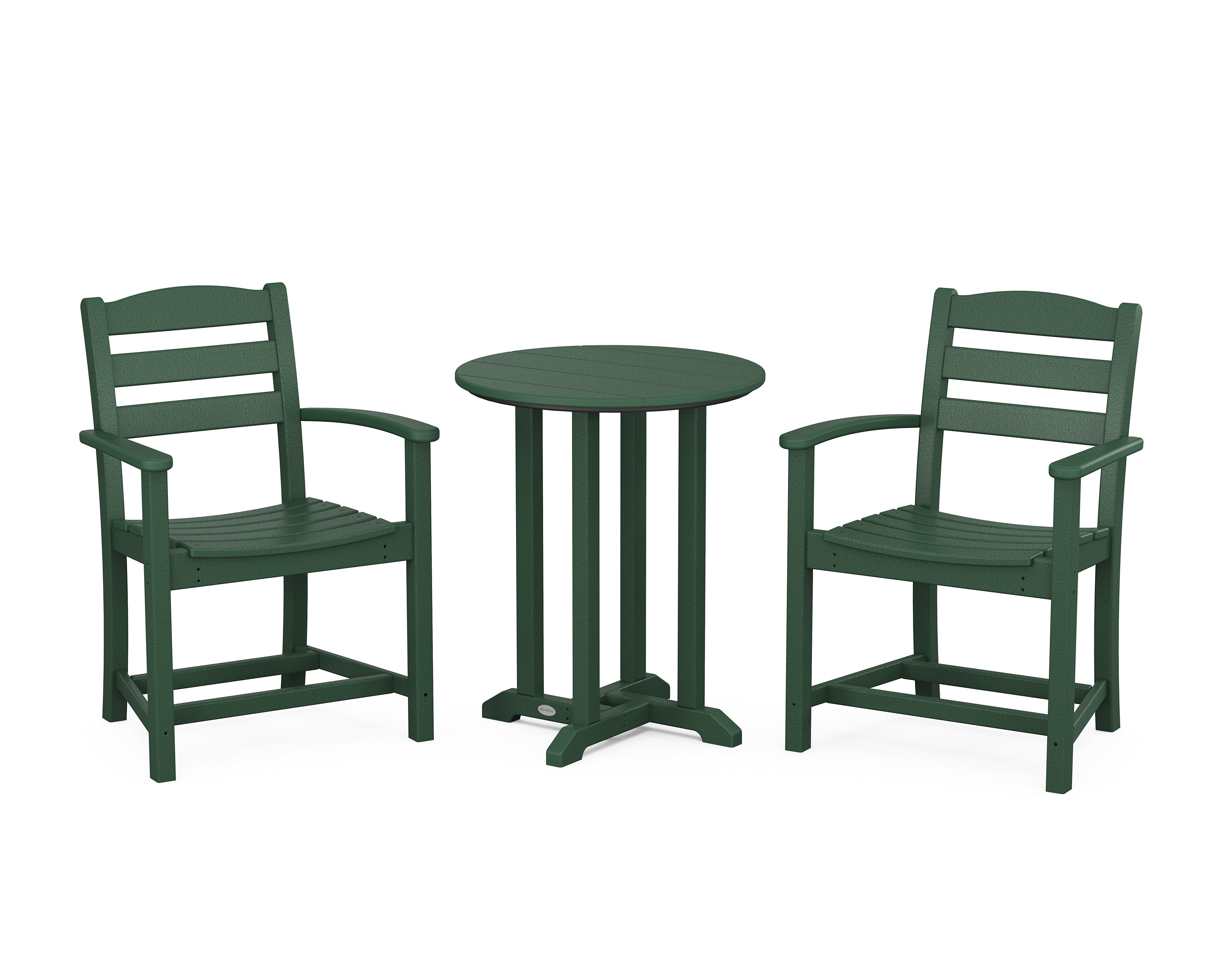 POLYWOOD® La Casa Café 3-Piece Round Bistro Dining Set in Green
