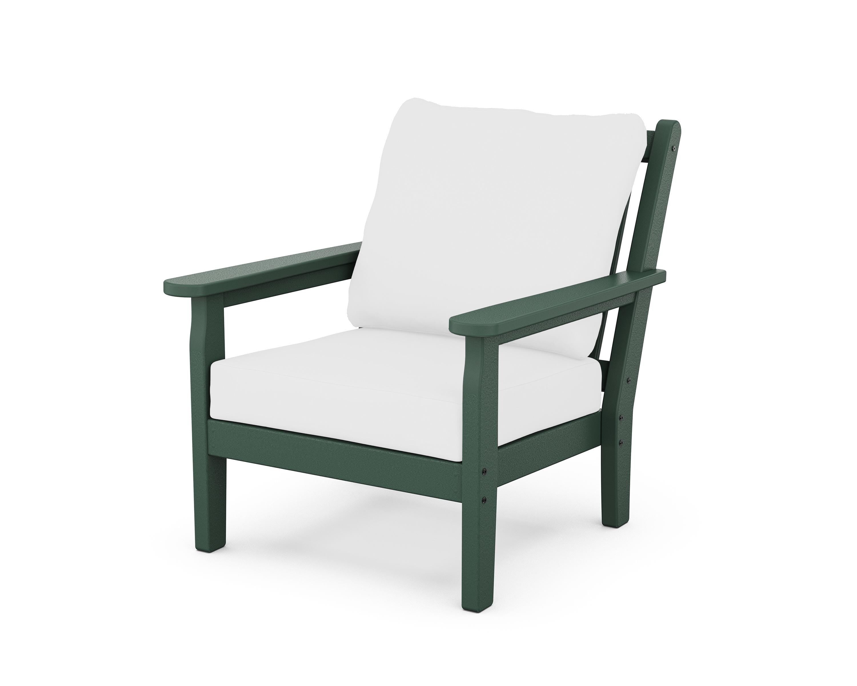 POLYWOOD® Chippendale Deep Seating Chair in Green / Natural