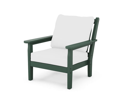POLYWOOD® Chippendale Deep Seating Chair in Green / Natural