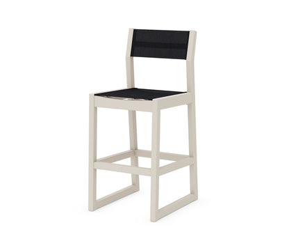POLYWOOD® EDGE Sling Bar Side Chair in Sand / Black Sling