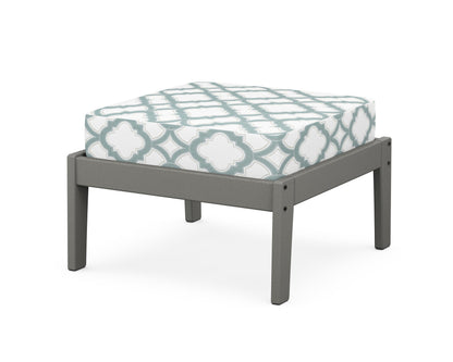 Unbranded Deep Seating Ottoman in Slate Grey / Trellis Glacier Spa