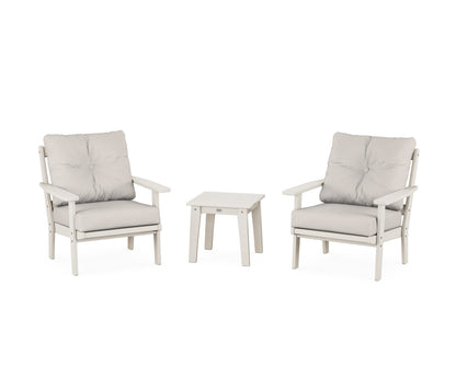 POLYWOOD® Oxford 3-Piece Deep Seating Set in Sand / Cast Ash