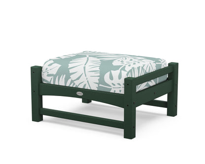 POLYWOOD® Club Ottoman in Green / Leaf Glacier Spa