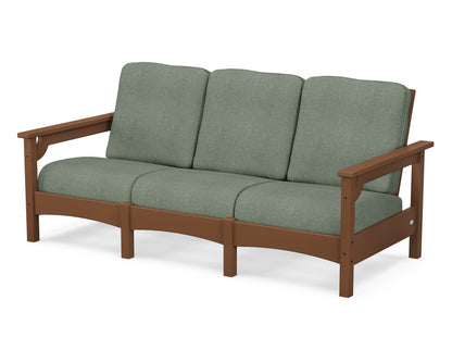 POLYWOOD® Club Sofa in Teak / Cast Sage