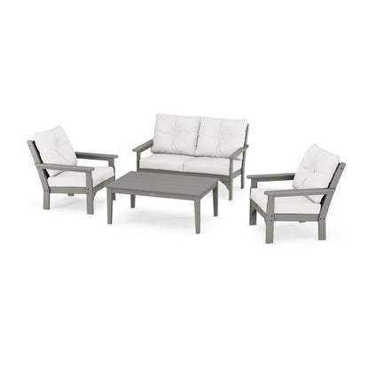 Vineyard 4 Piece Deep Seating Set - Slate Grey