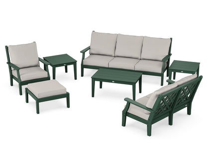 Country Living Wovendale 7-Piece Deep Seating Set in Green / Cast Ash
