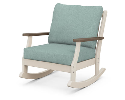 POLYWOOD® Braxton Deep Seating Rocking Chair in Sand / Kona / Glacier Spa