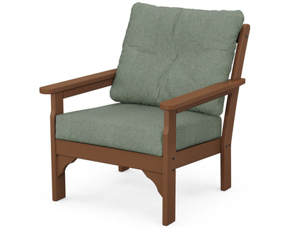 POLYWOOD® Vineyard Deep Seating Chair in Teak / Cast Sage