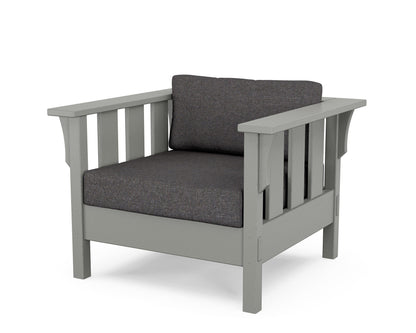 Martha Stewart by POLYWOOD® Acadia Deep Seating Chair in Slate Grey / Ash Charcoal