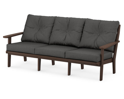 POLYWOOD® Lakeside Deep Seating Sofa in Mahogany / Spectrum Carbon