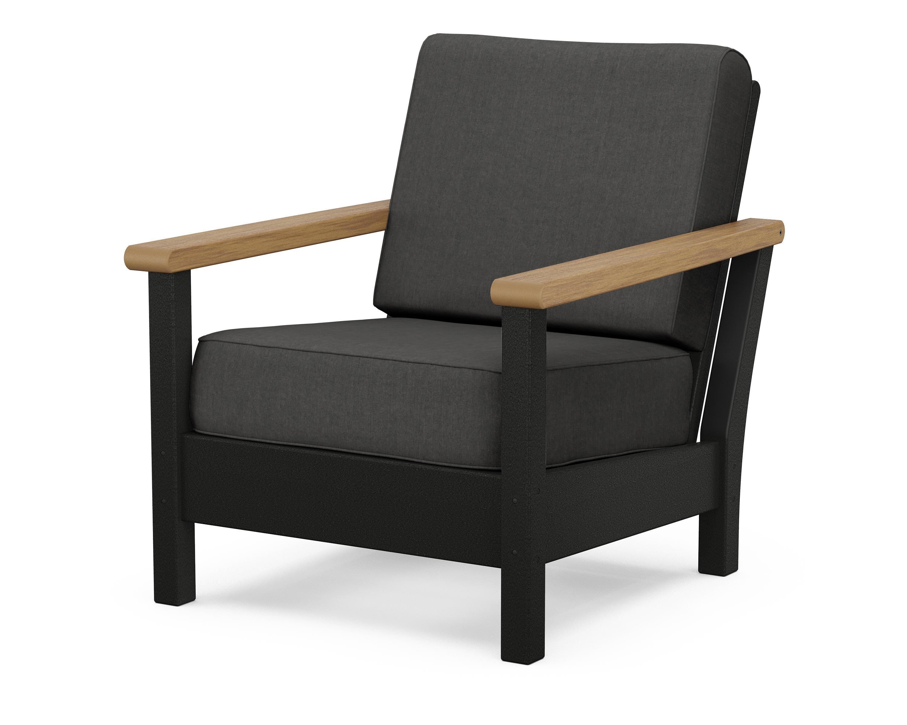 POLYWOOD® Harbour Deep Seating Chair in Black / Natural / Spectrum Carbon