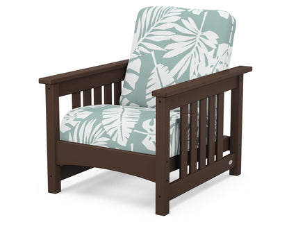 POLYWOOD® Club Mission Chair in Mahogany / Leaf Glacier Spa