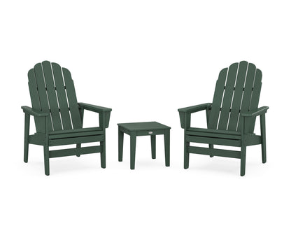 POLYWOOD® 3-Piece Vineyard Grand Upright Adirondack Set in Green