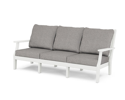 Country Living Wovendale Deep Seating Sofa in White / Grey Mist