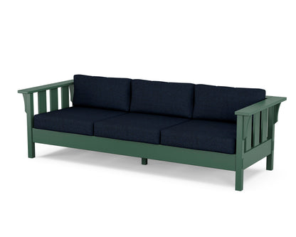 Martha Stewart by POLYWOOD® Acadia Deep Seating Sofa in Green / Marine Indigo