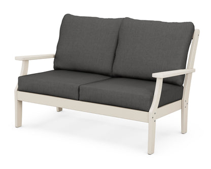 POLYWOOD® Braxton Deep Seating Loveseat in Sand / Spectrum Carbon