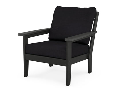 Country Living Cottage Deep Seating Chair in Black / Midnight Linen