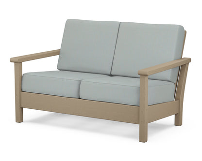 POLYWOOD® Harbour Deep Seating Loveseat in Vintage Sahara / Spa