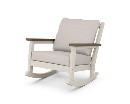 POLYWOOD® Chippendale Deep Seating Rocking Chair in Sand / Kona / Dune Burlap