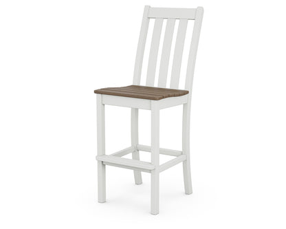 POLYWOOD® Vineyard Bar Side Chair in White / Kona