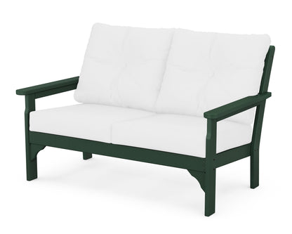 POLYWOOD® Vineyard Deep Seating Loveseat in Green / Natural