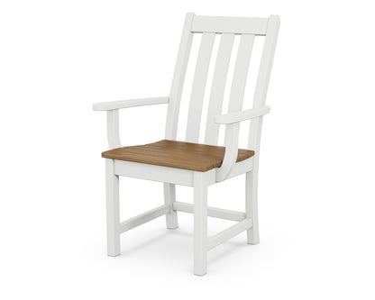 POLYWOOD® Vineyard Dining Arm Chair in White / Natural