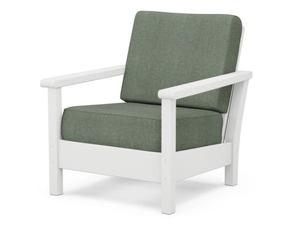 POLYWOOD® Harbour Deep Seating Chair in White / Cast Sage