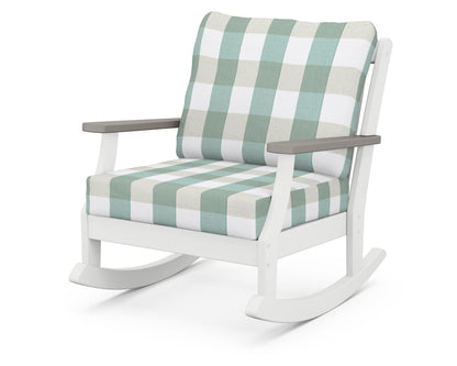 Braxton Deep Seating Rocking Chair - White