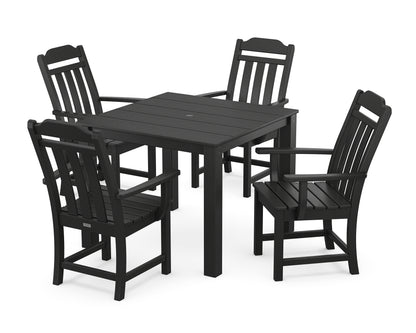 Country Living Cottage 5-Piece Parsons Dining Set in Black