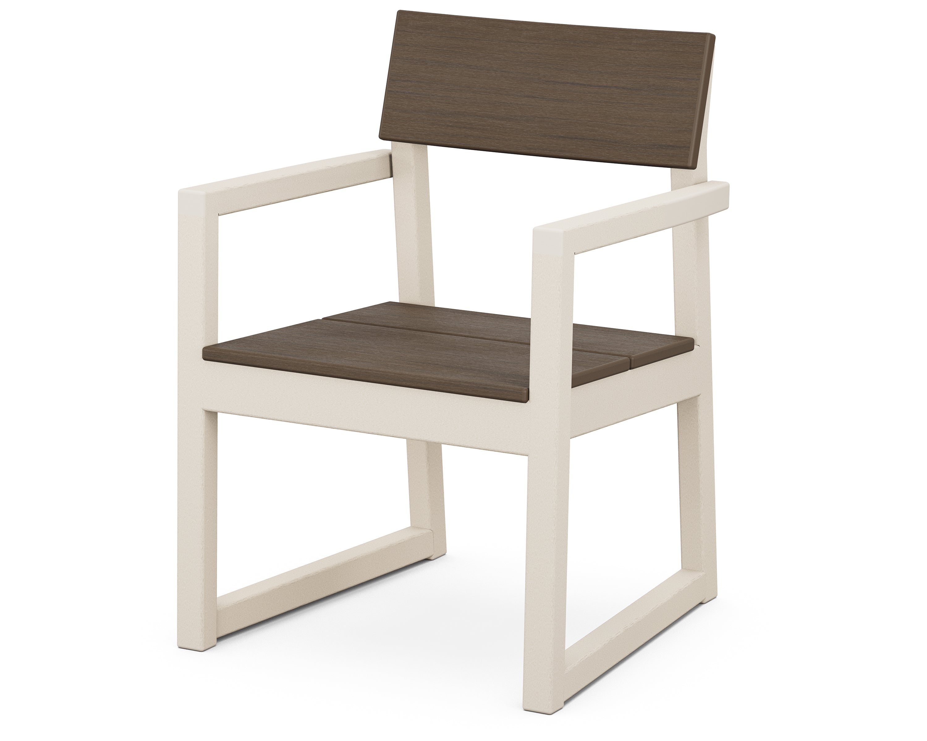 POLYWOOD® EDGE Dining Arm Chair in Sand / Kona