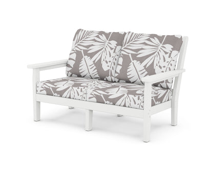 Chippendale Deep Seating Loveseat - White