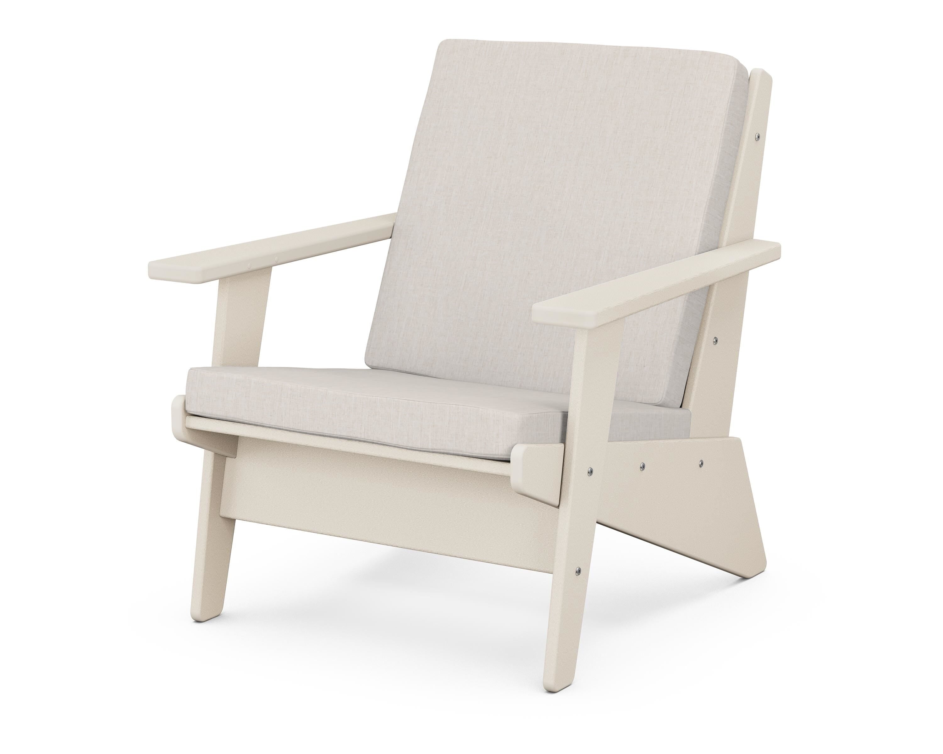 POLYWOOD® Riviera Modern Lounge Chair in Sand / Cast Ash