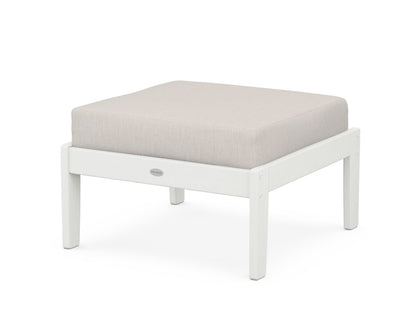POLYWOOD® Braxton Deep Seating Ottoman in Vintage White / Cast Ash