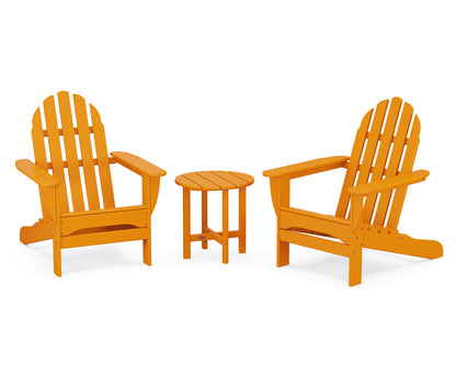 POLYWOOD® Classic Adirondack 3-Piece Set in Tangerine