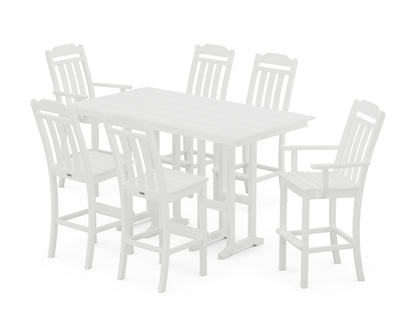 Country Living Cottage 7-Piece Farmhouse Bar Set in White