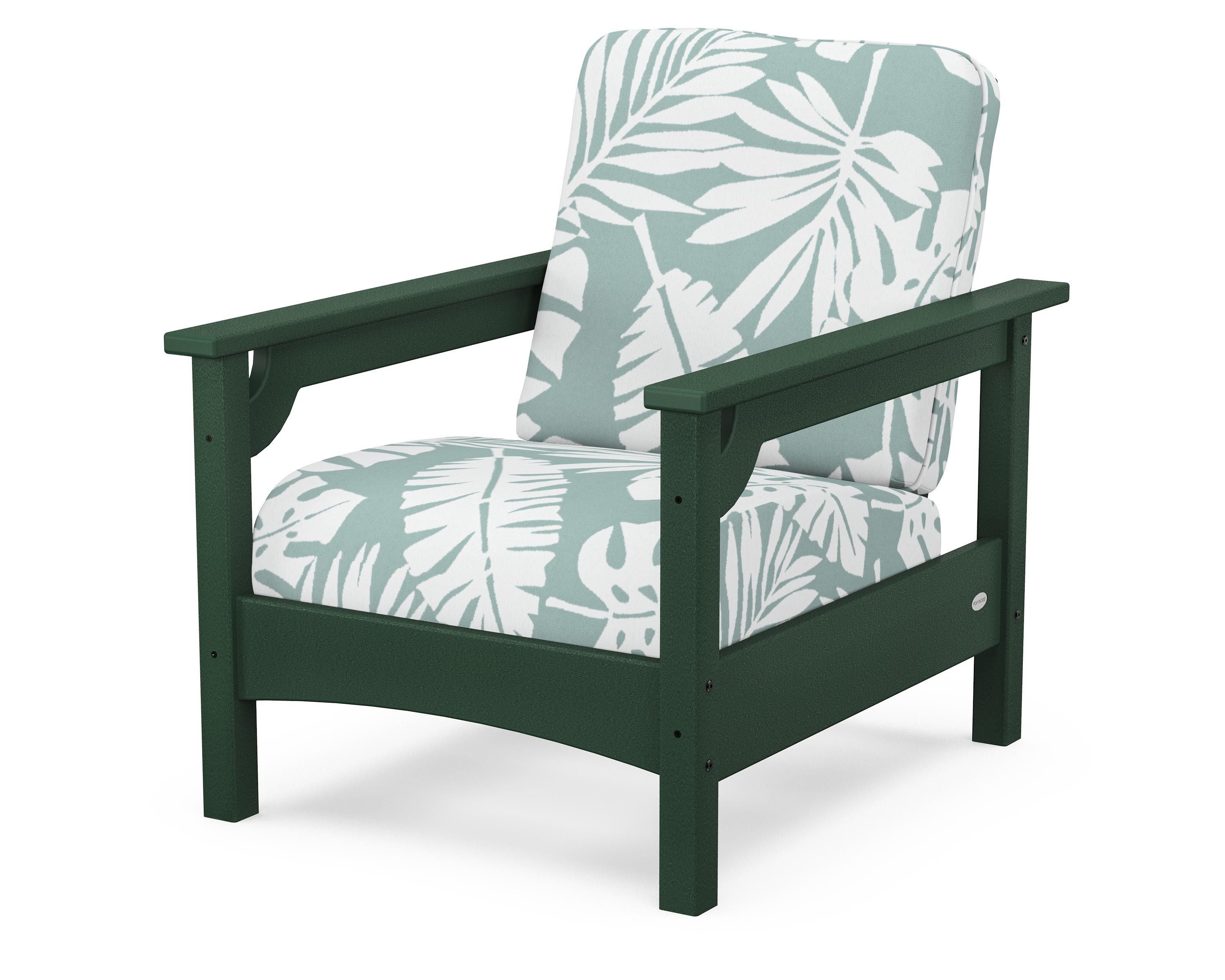 POLYWOOD® Club Chair in Green / Leaf Glacier Spa