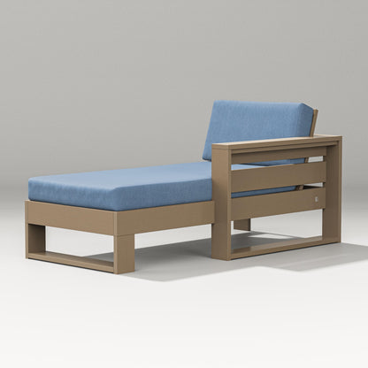 PW Designer Series Latitude Modular Right Arm Chaise in Vintage Sahara / Sky Blue