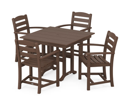 POLYWOOD® La Casa Café 5-Piece Farmhouse Dining Set in Mahogany