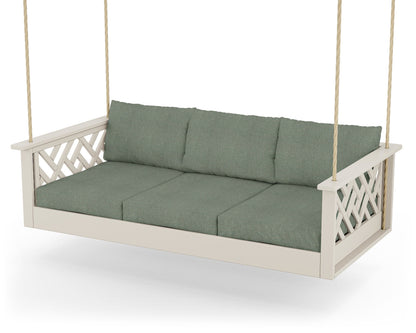 POLYWOOD® Chippendale Daybed Swing in Sand / Cast Sage