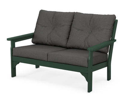 POLYWOOD® Vineyard Deep Seating Loveseat in Green / Spectrum Carbon