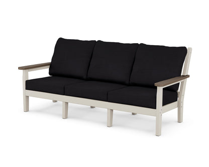 POLYWOOD® Chippendale Deep Seating Sofa in Sand / Kona / Midnight Linen