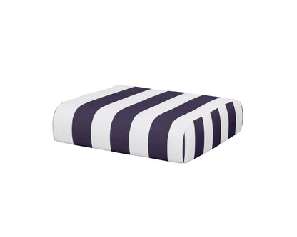 POLYWOOD® Club Ottoman Cushion in Cabana Stripe Navy