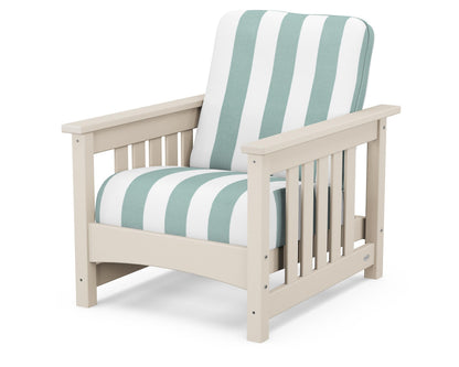 POLYWOOD® Club Mission Chair in Sand / Cabana Stripe Glacier Spa