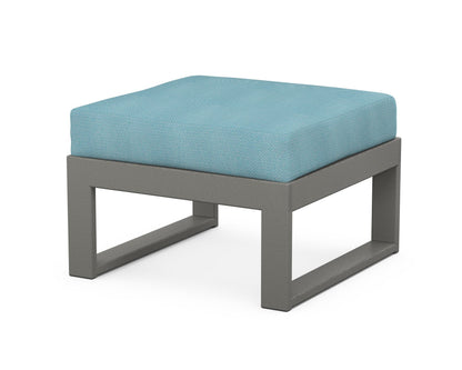 Unbranded Modular Ottoman - Modern in Slate Grey / Lattice Sky Blue