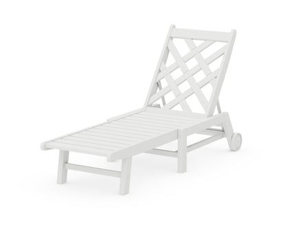 Country Living Wovendale Chaise with Wheels in White
