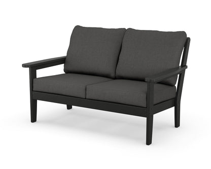 Country Living Cottage Deep Seating Loveseat in Black / Spectrum Carbon
