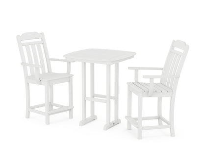 Country Living Cottage 3-Piece Counter Set in White