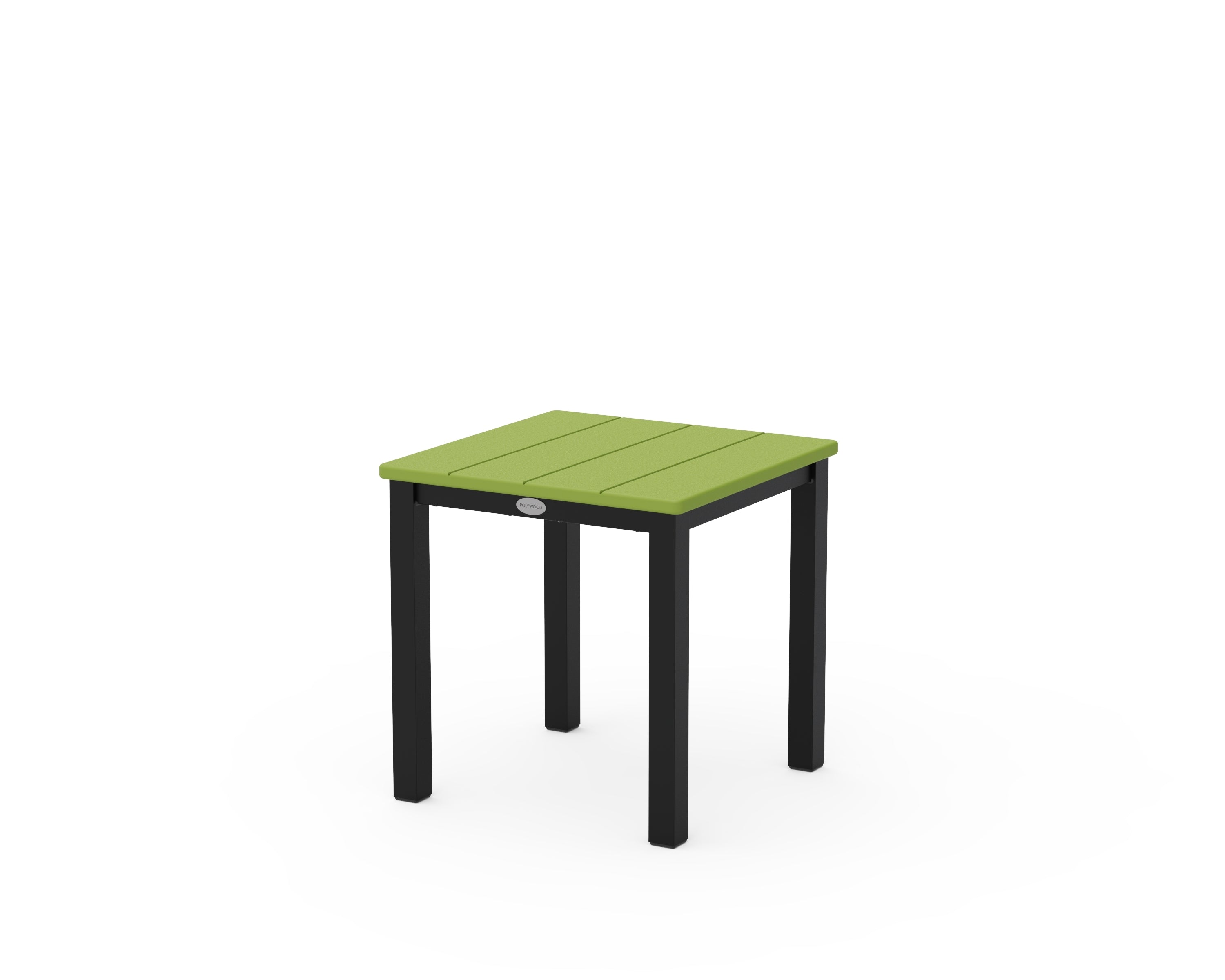 POLYWOOD® Main Street 18" Side Table in Black / Lime