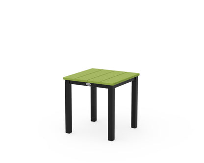 POLYWOOD® Main Street 18" Side Table in Black / Lime