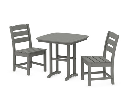 POLYWOOD® Lakeside Side Chair 3-Piece Dining Set in Slate Grey